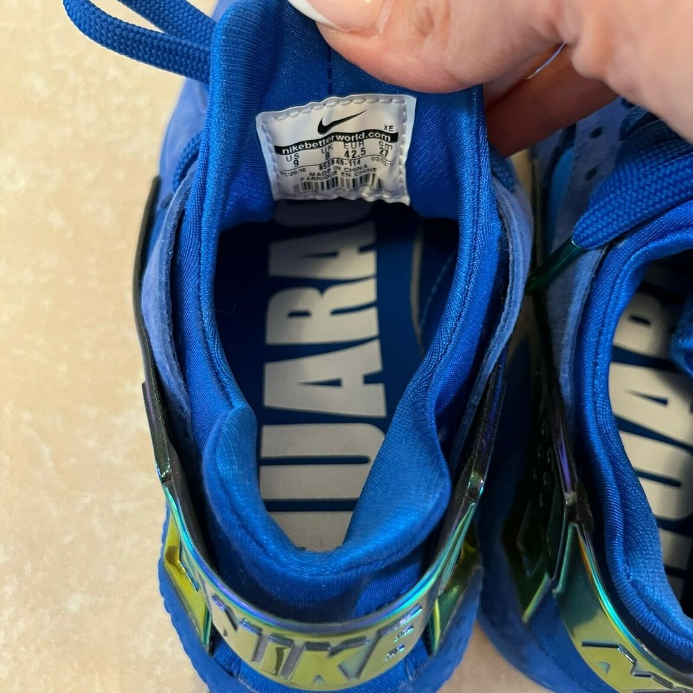 Sold Nike Air HUARACHE RUN PRM QS Men's 9 Undefeated Blue NIPSEY cobalt - Picture 9 of 12